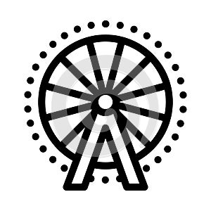 Ferris wheel icon vector outline illustration