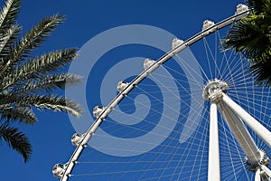 Ferris Wheel in Las Vegas on a background of blue sky