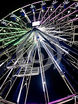 Ferris Wheel in Lights at Night