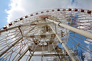 The Ferris wheel in Minsk Gorky Park was installed in 2003. Height 54 meters. Number of seats: 144. 4 open booths and 32 closed