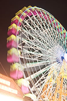 Ferris wheel in motion blur