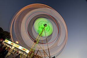 Ferris wheel with motion blur