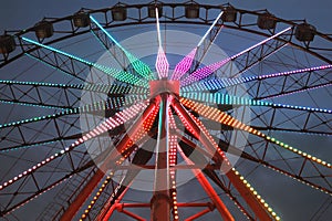 Ferris wheel at night photo