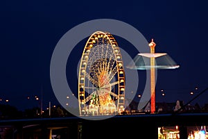 Ferris wheel at night