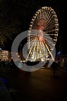 Ferris wheel at night