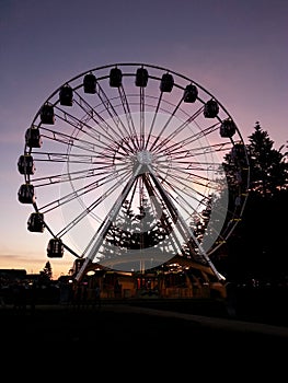 Ferris wheel at night twilight Fremantle Perth Western Australia photo