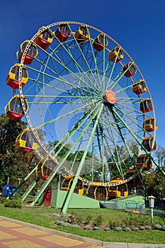 Ferris wheel in the park. Maikop. Adygea. Russia photo