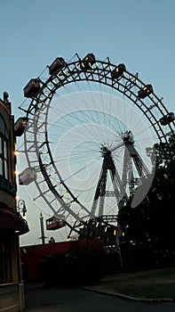 Ferris wheel in the Prater amusement park in Vienna