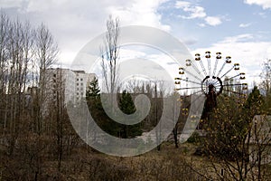 Ferris wheel in Pripyat ghost town, Chernobyl