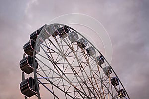 Ferris wheel on the sky background