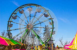 Ferris Wheel At Small County Fair