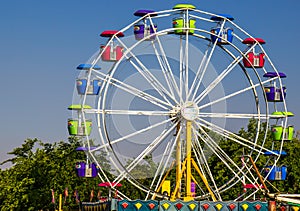 Ferris Wheel At Small County Fair