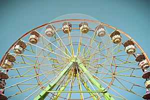 Ferris wheel on a sunny afternoon