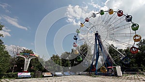 Ferris wheel on a sunny day