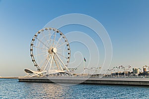 Ferris wheel on sunset