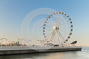 Ferris wheel on sunset