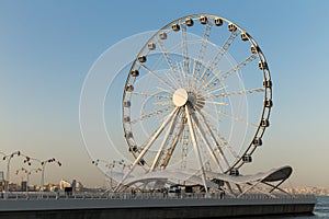 Ferris wheel on sunset