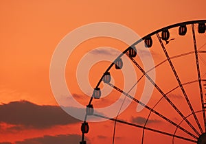 Ferris wheel at sunset