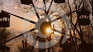 Ferris wheel at sunset