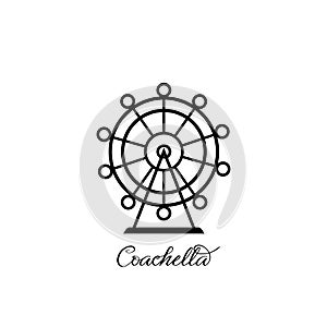 Ferris wheel symbol Coachella icon.