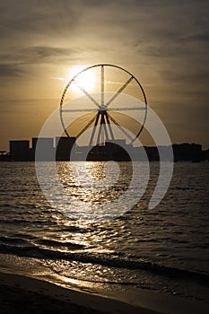 Ferris wheel under construction