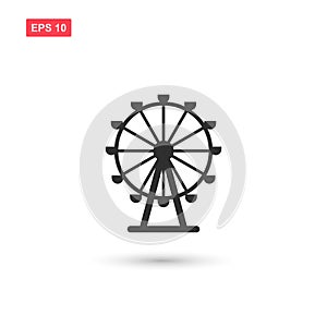 Ferris wheel vector icon design isolated 2