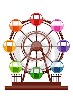 Ferris wheel vector illustration