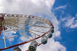 Ferris wheel on white