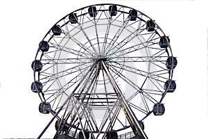 Ferris wheel on white background