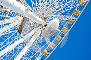 Ferris wheel white photo