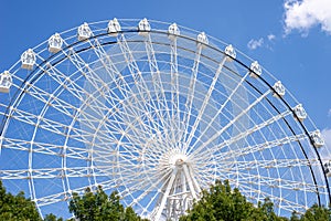 Ferris wheel in white color