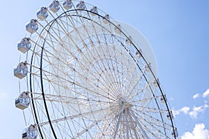 Ferris wheel in white color