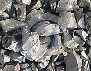 Ferroalloy. Ferro alloy background texture. Ferro manganese, ferrotitanium, ferromolibdenum, ferroniobium, ferromanganese