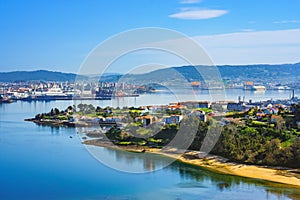 Ferrol estuary in Galicia Spain