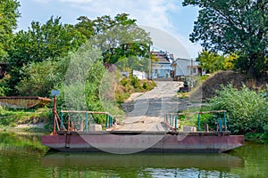 Ferry across Dniester river in tiraspol, moldova