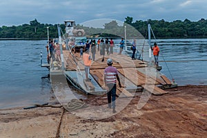Ferry across Essequibo river