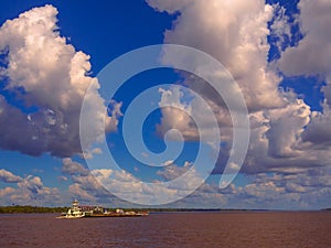 Ferry Boat in Amazon River