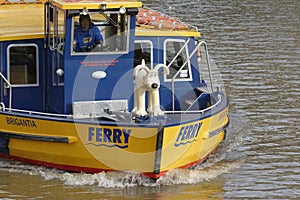 Ferry boat Brigantia with Gromit scupture