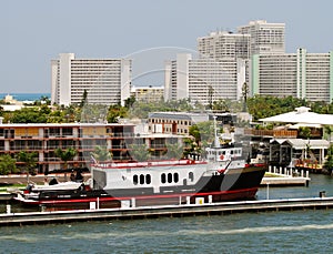 Ferry boat docked