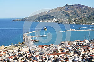 Ferry boat entering port