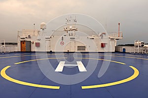 Ferry boat helicopter landing pad