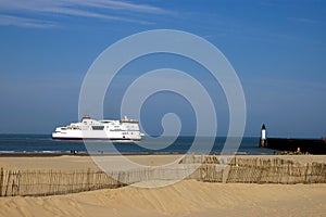 Ferry Boat leaving Calais, France