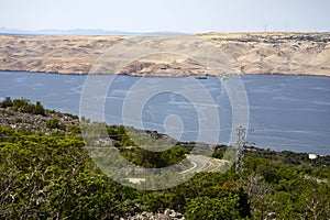 Ferry boat on mediterranean sea