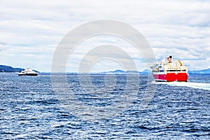 Ferry boat at the sea