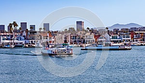 Ferry boats in Newport Beach Harbor