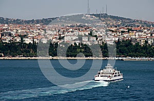 Ferry on Bosphorus in Istanbul