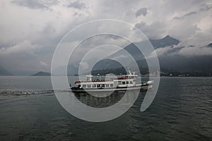 Ferry at Como lake, Italy, Bellagio, Tremezzo