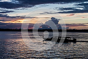 Ferry boat crossing Maroni Marowijne river