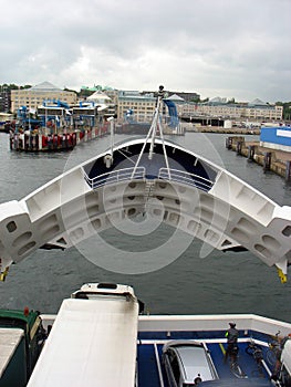 Ferry crossing from the upper deck