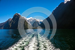 Ferry Cruise in Milford Sound, New Zealand.